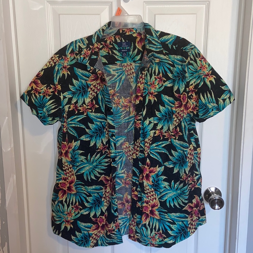 George Hawaiian Button Up Shirt • Size XL • Slim Fit • Brand New • Never Worn